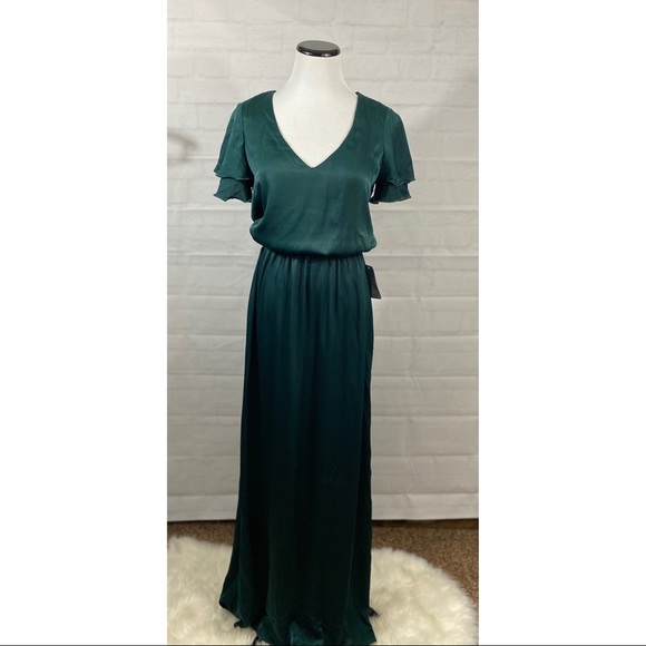 Show Me Your MuMu Michelle Maxi Dress Size XS Emerald Green - Picture 7 of 8